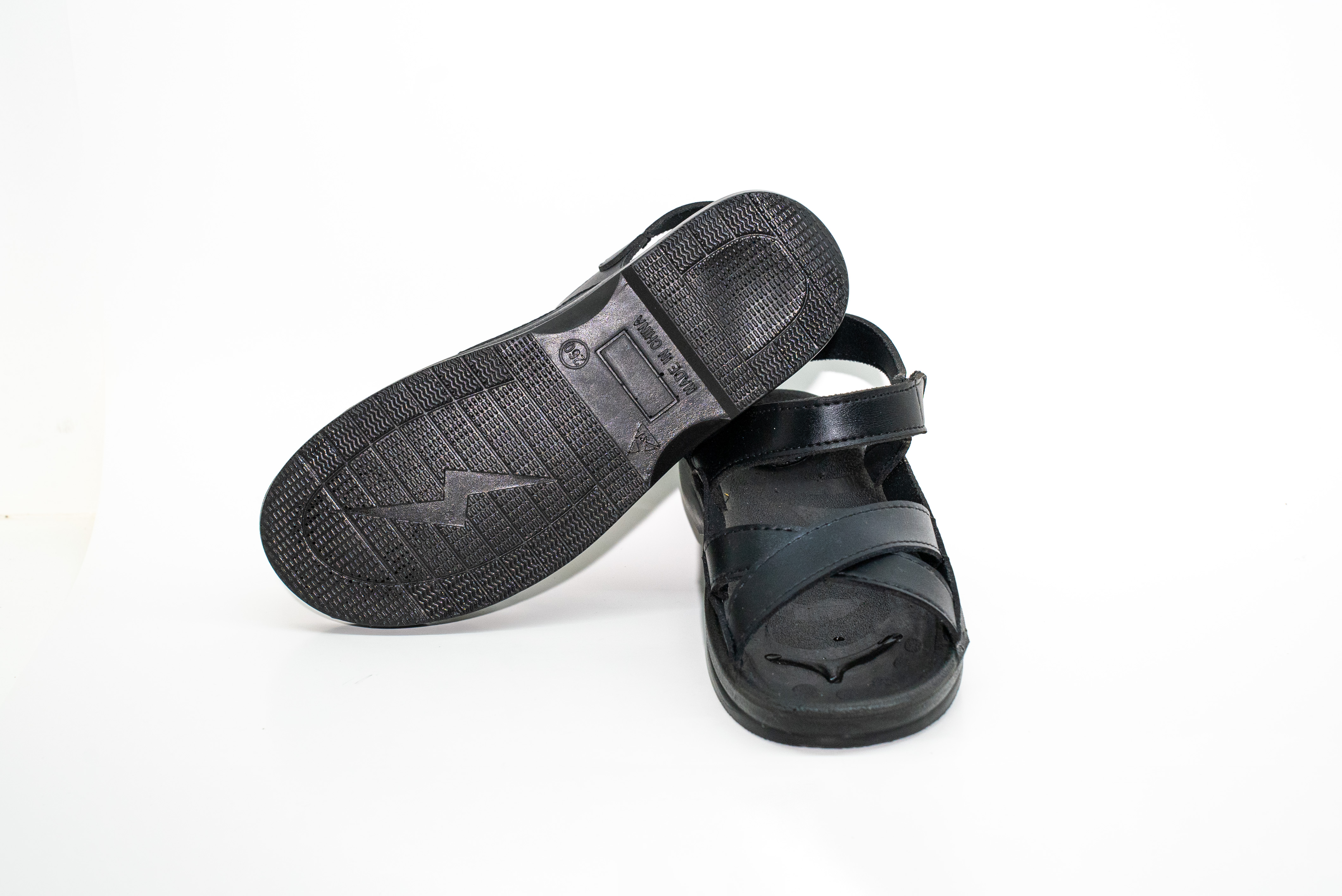 PU黑凉鞋208 （LX-PU713-3)