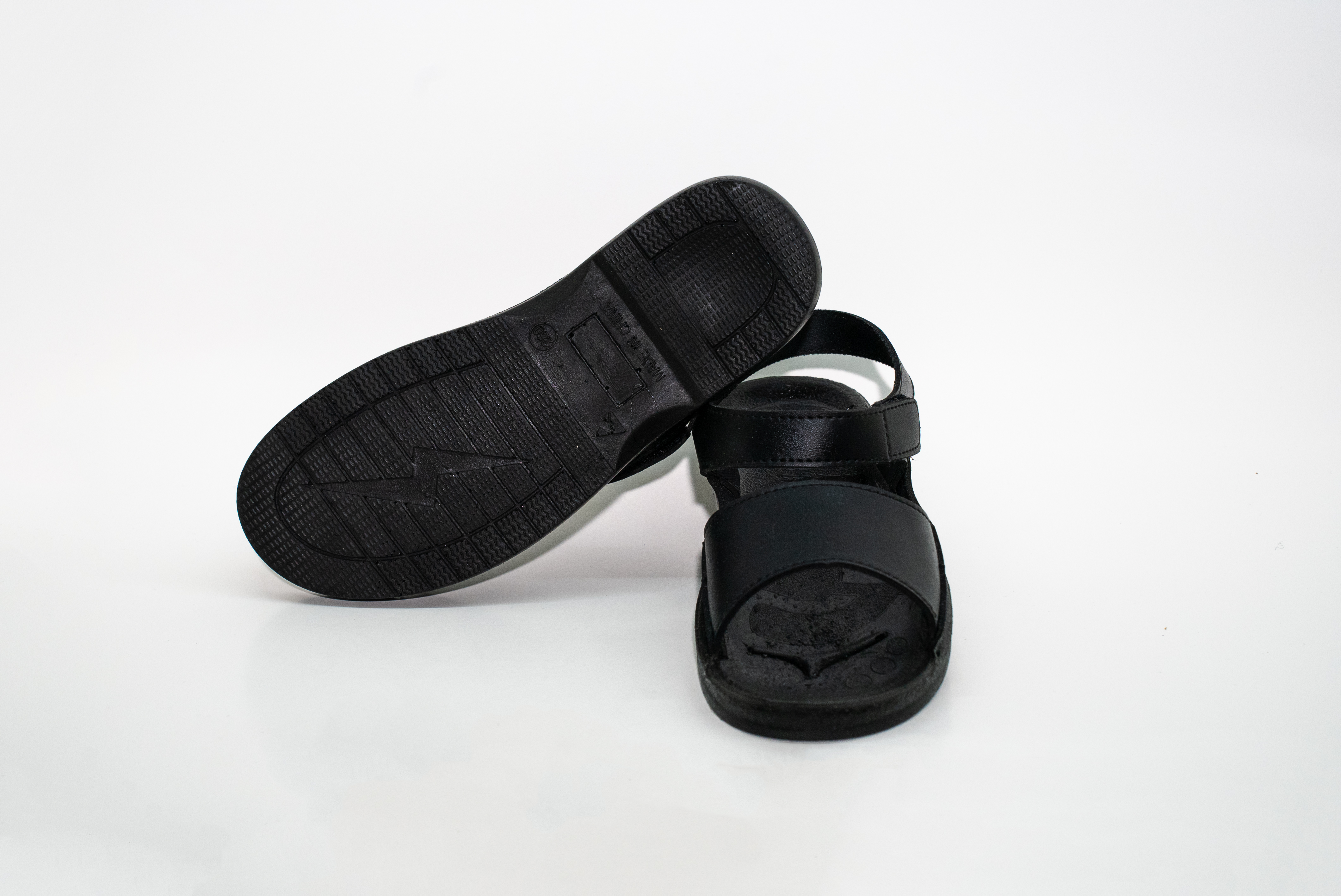 PU黑凉鞋208-1(LX-PU713-4)