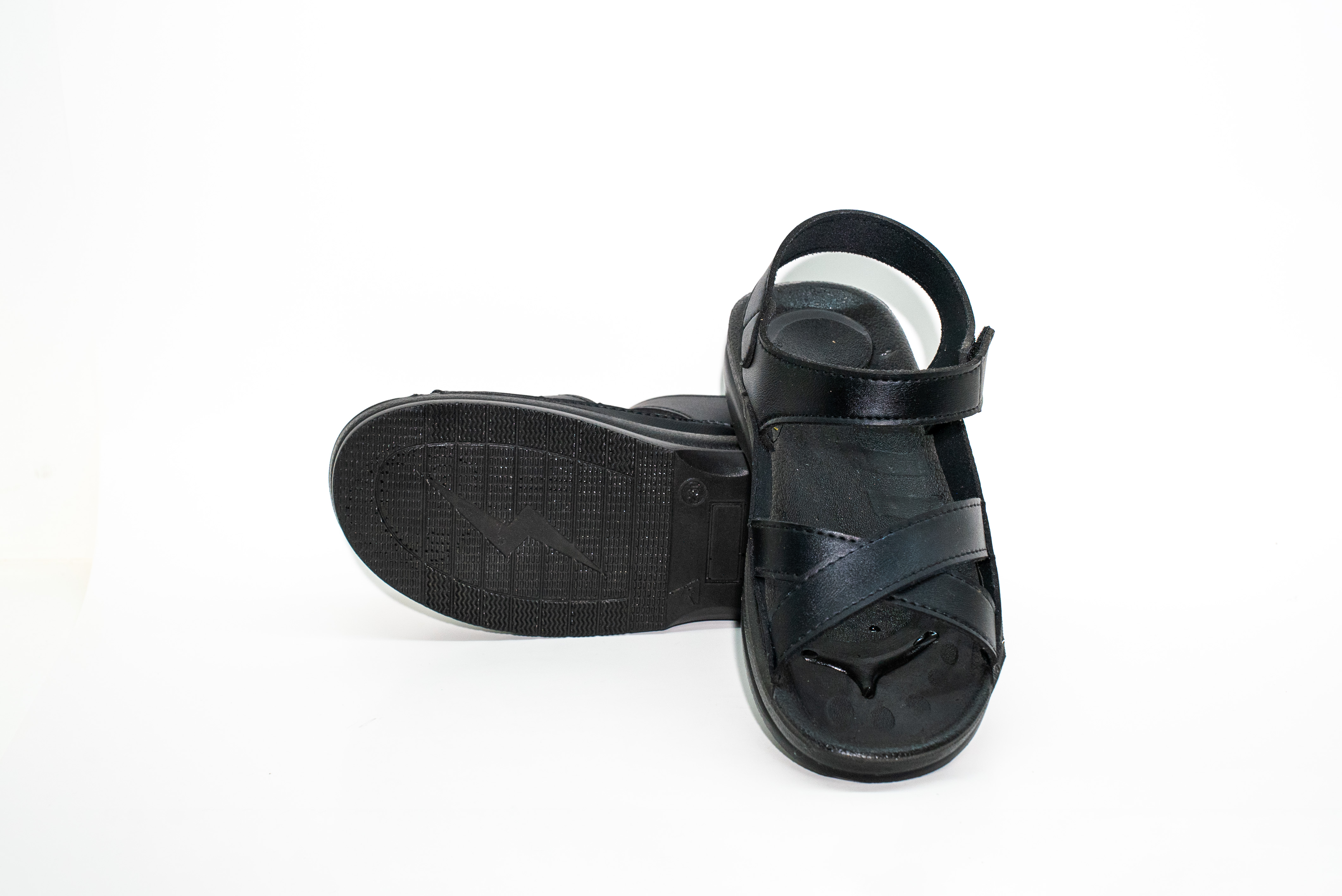 PU黑凉鞋208 （LX-PU713-3)