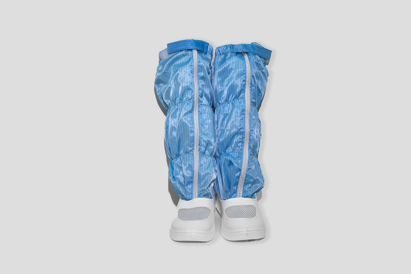 PU白革网面蓝条纹筒（CT-PU603-1)