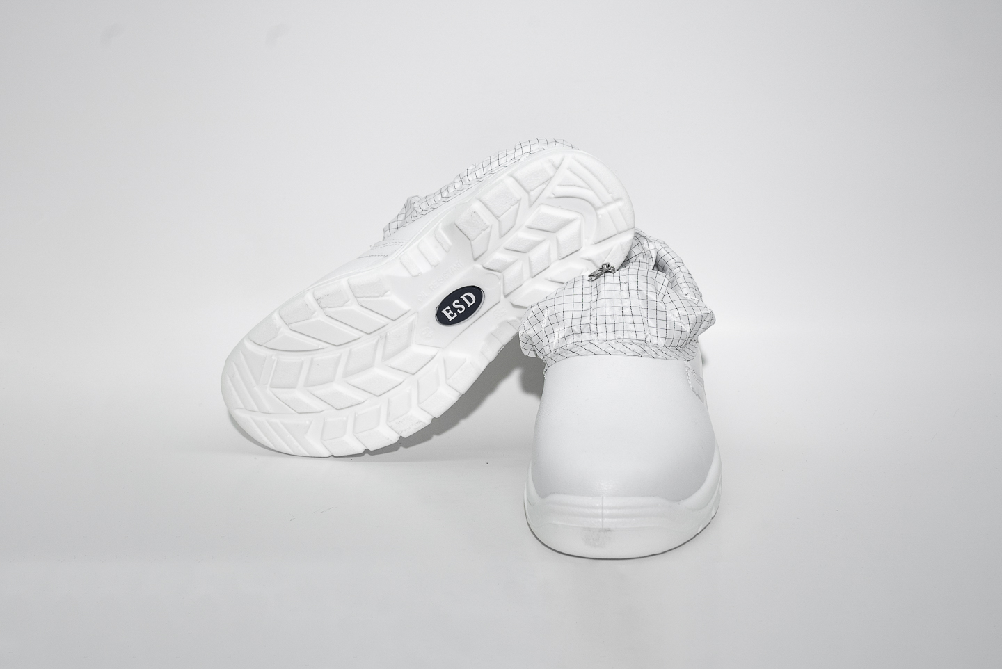 安全鞋-1809白网格筒 