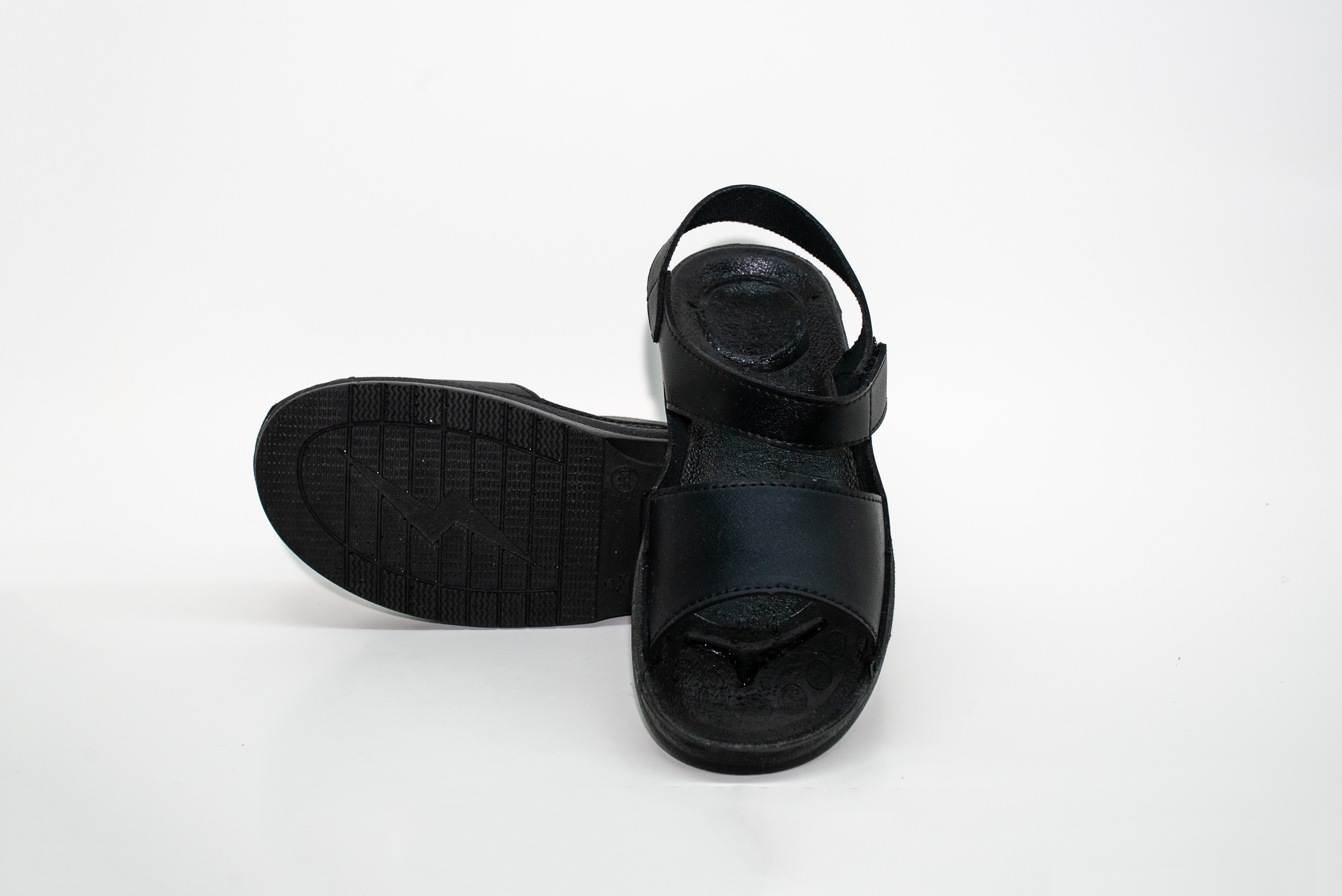 PU黑凉鞋208-1(LX-PU713-4)